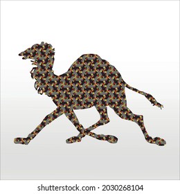 set of camel silhouette pattern, line isolated or logo isolated sign symbol vector, outline and stroke style Collection of high-quality vector illustration, 