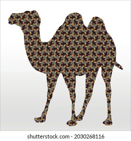 set of camel silhouette pattern, line isolated or logo isolated sign symbol vector, outline and stroke style Collection of high-quality vector illustration, 