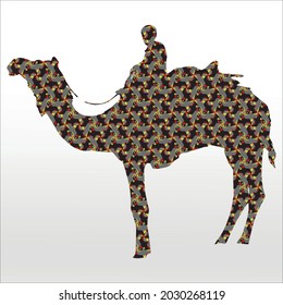 set of camel silhouette pattern, line isolated or logo isolated sign symbol vector, outline and stroke style Collection of high-quality vector illustration, 