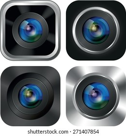 Set of camera apps icons