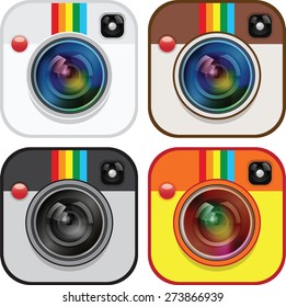 Set of camera apps icons