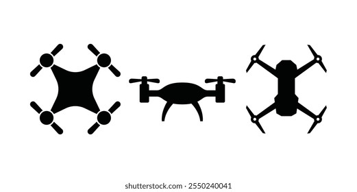 Set of Camera Focus Objective, camera shutter Icon isolated on white background.