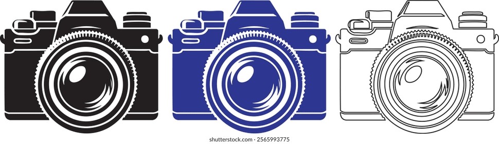 set of camera icon. photo camera icon. camera photography icon, vector, illustration on white background
