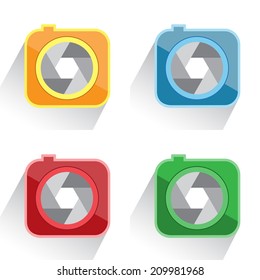 set camera icon red, yellow, green, blue