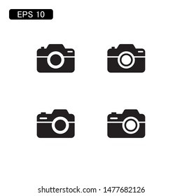 set of camera icon vector illustration logo template