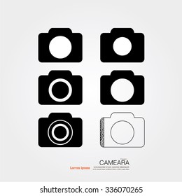 Set of  Camera  icon. Vector illustration.