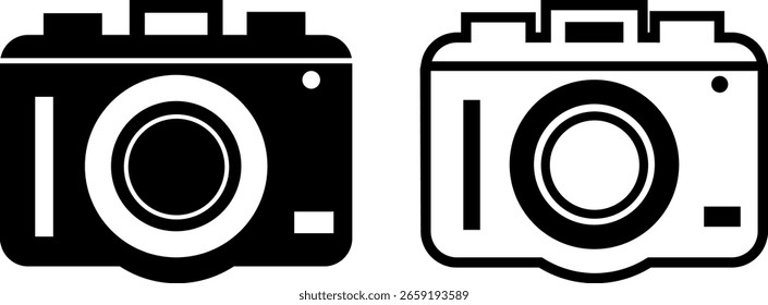 Conjunto de Vector Video de íconos de cámara | Paquete de símbolos de foto, fotografía y Fotografía

