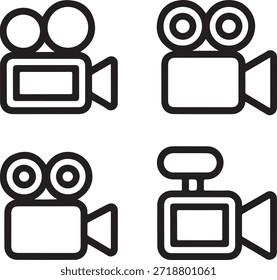 Set of Camera Icons Design