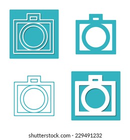 set of camera icons isolated on white background. vector web design