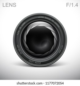 set camera lens object-glass photography background illustration technology design Isolated on white background