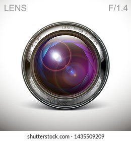 set camera lens object-glass photography background illustration technology design Isolated on white background