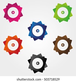 set of camera logo template 