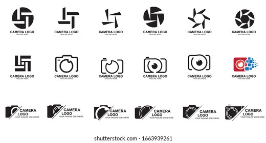 Set of Camera Logo Vector Template. Photography Icon Design