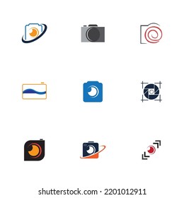set of camera photography logo icon vector design template