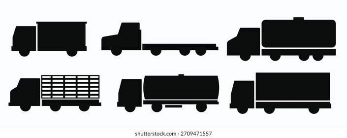 conjunto de Ilustración vectorial Camion