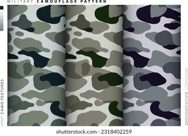 Set of Camouflage background textile uniform vector image