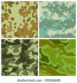 set of camouflage coloring