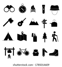 Set of Camp icon vector design