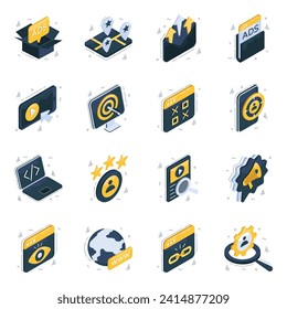 Set of Campaign Isometric Icons

