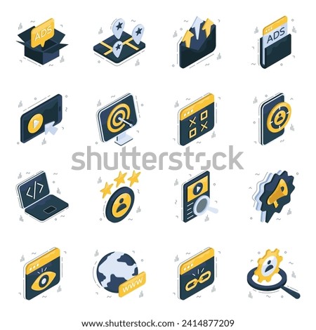 Set of Campaign Isometric Icons

