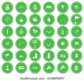 Set of camping equipment icons. Vector illustration