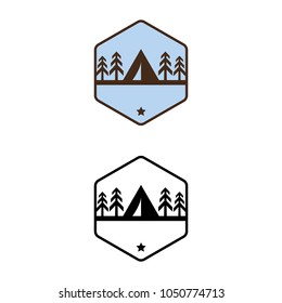 A set of camping icons