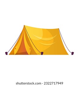 Set of camping mountaineering tent, army expedition, shelter on nature, campsite canopy dome. Active recreation, tourists, summer vacation. Traveler camp at nature. Hiking, travel activity. Vector