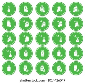 Set of camping stove and gas bottle icon vector. Vector illustration.

