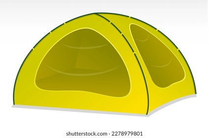 set of camping tent outdoor isolated- 3d illustration