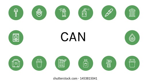 Set of can icons such as Hoe, Semitic neopaganism, Spray, Sprays, Drop, Garbage, Waste, Bin, Jerrycan, Rubbish, Gardening , can