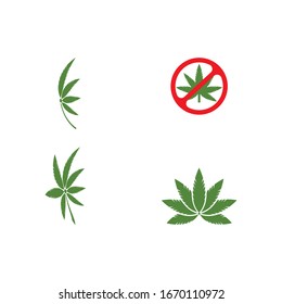 Establecer la naturaleza del símbolo vectorial de la plantilla de logotipo de Canabis