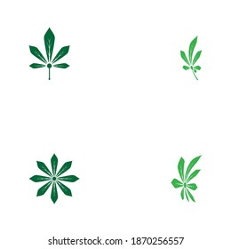 Establecer la naturaleza del símbolo vectorial de la plantilla de logotipo de Canabis