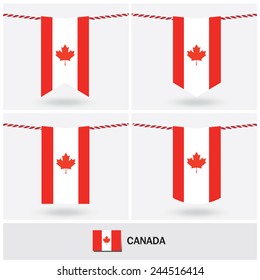 Set of Canada flag. vector illustration 