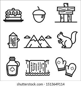 Set of Canada icon. Vector illustration.