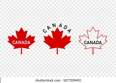 Set Canada leaf 