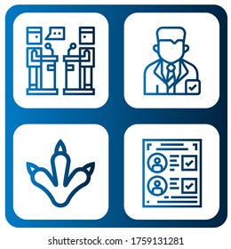 Set of candidate icons. Such as Debate, Politician, Claws, Voting , candidate icons