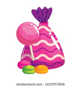 set of candies isolated icon vector illustration design