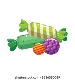 set of candies isolated icon vector illustration design