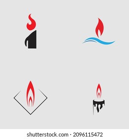 set of Candle light icon logo design vector template