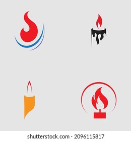 set of Candle light icon logo design vector template
