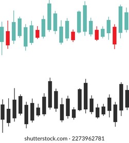 set of candlestick stock trading vector designs wps 10