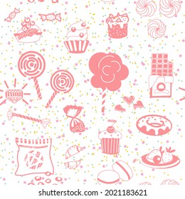 A set of candy bar icons for candy bar seamless pattern