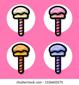Set of Candy Halloween vector illustration with full colour and clean background