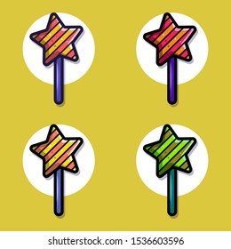 Set of Candy Halloween vector illustration with full colour and clean background