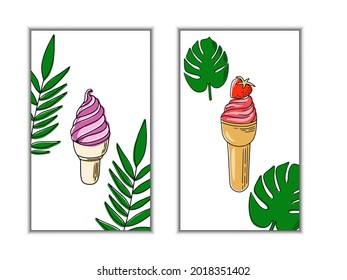 Süßigkeiten, Eisflieger, Banner. Kollektion von Seiten für Kindermenü, Cafe, Poster. Donuts, Lollipop-Shop-Karten, Cafeteria inserse.Template Vektorgrafik.