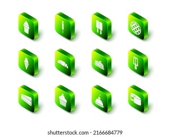 Set Candy, Ice cream, Homemade pie, Cake, Cherry cheesecake and  icon. Vector