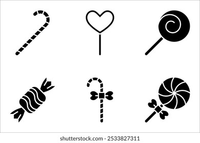 Set of Candy icon symbol. vector illustration on white background