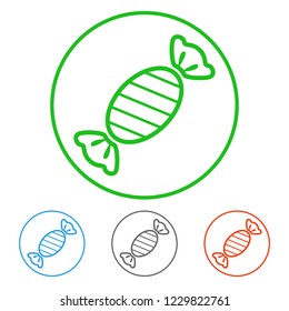 Set of candy icons. Outline. Vector.