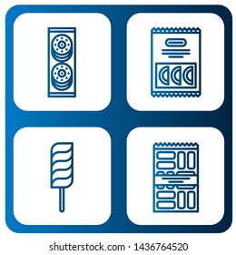 Set of candy icons such as Cookies, Candy, Lollipop, Snack , candy