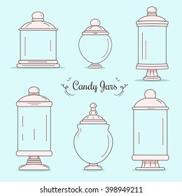 Set of candy jars